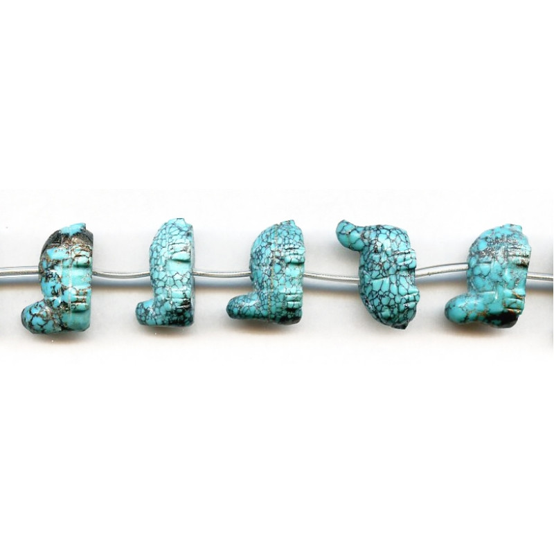 Chinese Turquoise 18-20x Carved Turtle
